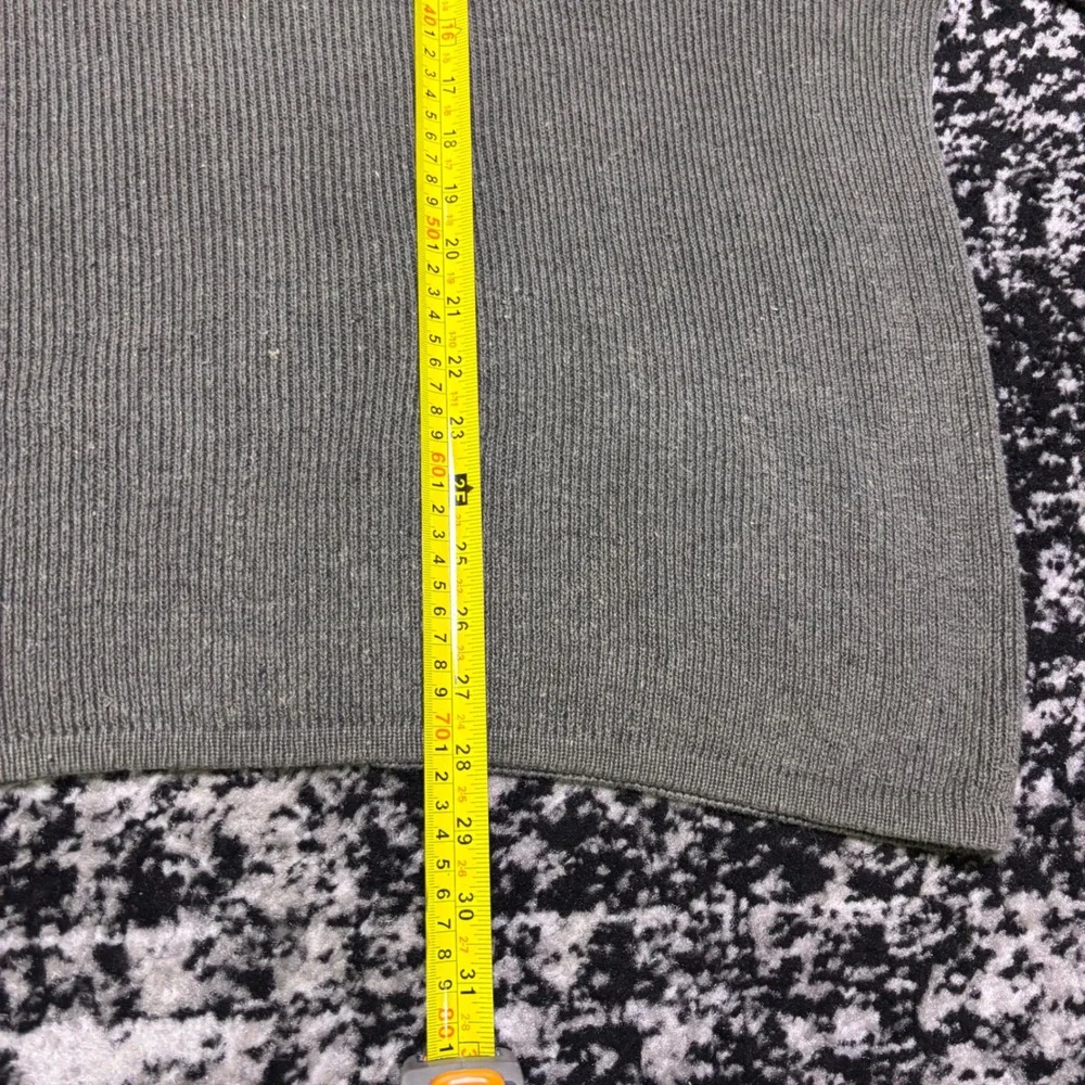 Vintage Structure Y2K Grunge Ribbed Knit Sweater Olive Green Striped Large